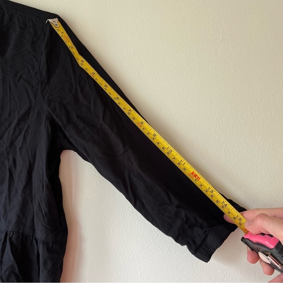 Jacqueline de Yong Black Long Popover Tunic Shirt 3/4 Sleeve EU 34 (XS-S) - Picture 10 of 12